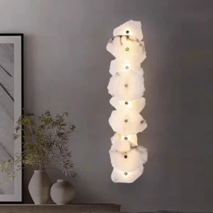 Irregular Natural Marble LED Wall Lamp Modern Abstract Art Lighting for Living Room Bedroom Bedside Decor