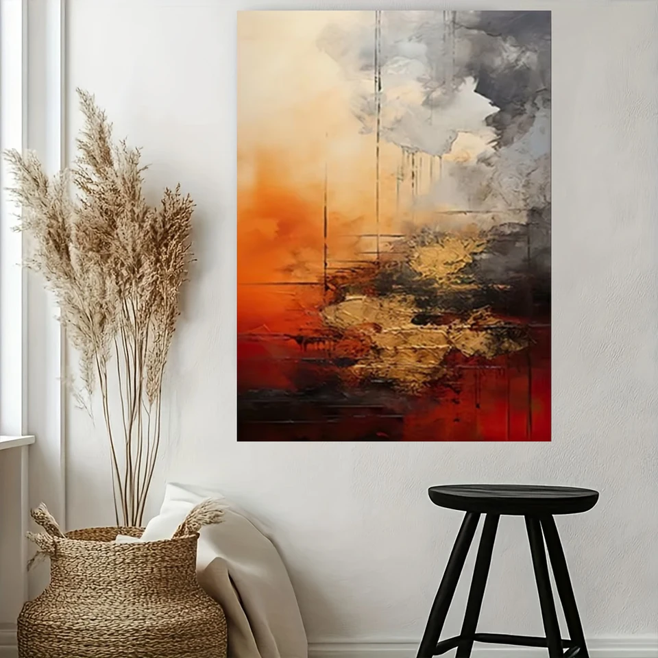 100% hand drawn abstract oil painting on canvas Modern Home Golden Line Wall Art Picture Large mural for living room decor paint - Image 5