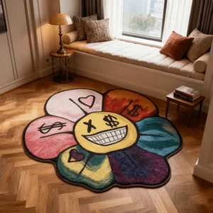 Color Dopamine Creative Bedroom Carpet Living Room Bedroom Comfort Foot Mat Bathroom Absorb water Mat Home Decor
