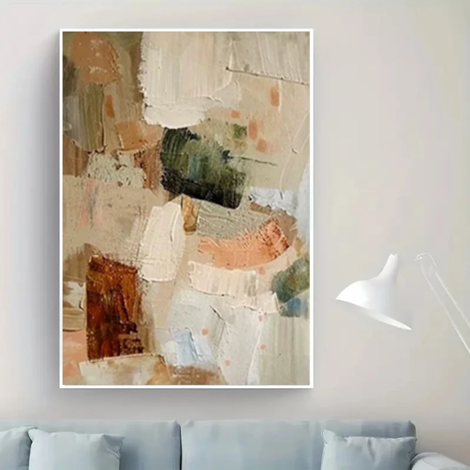 Hand Painted Wall Art Home Decor Pictures Yellow Brown Texture Oil Painting On Canvas For Living Room Decor Porch Cuadros Mural - Image 6