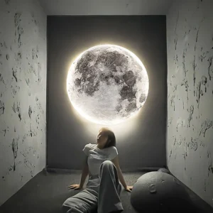 Modern moon wall lamp creative mural living room background wall decoration lamp minimalist art bedside wall light