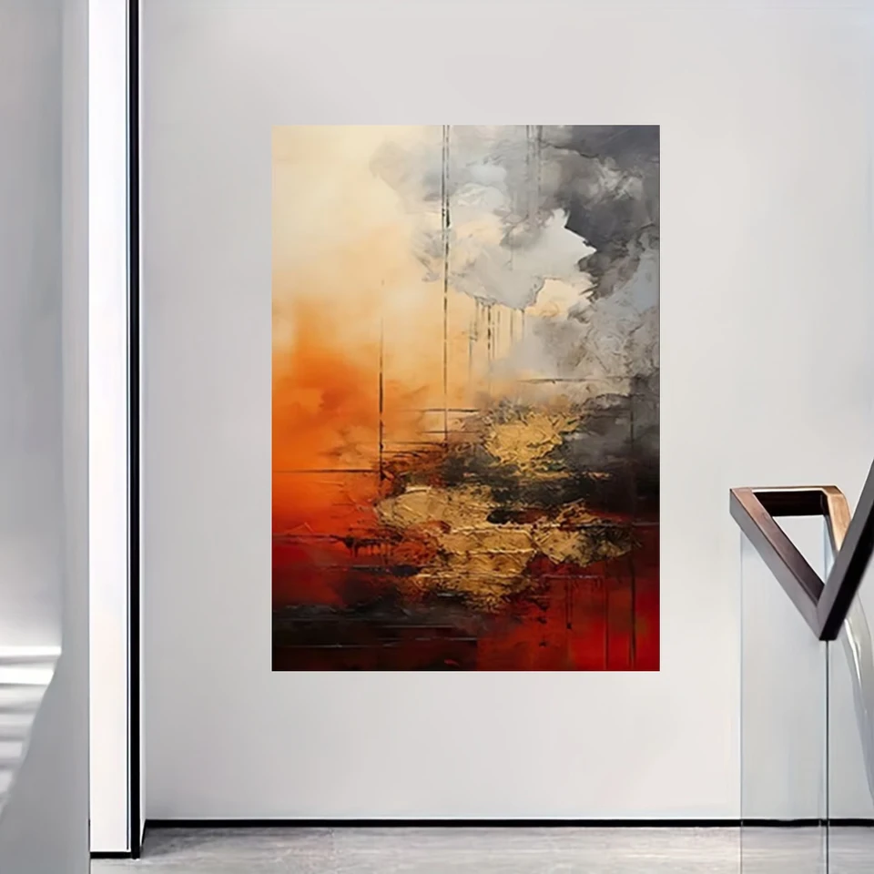 100% hand drawn abstract oil painting on canvas Modern Home Golden Line Wall Art Picture Large mural for living room decor paint - Image 4