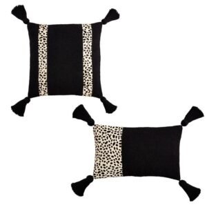 Lumbar Leopard Mohair Pillow